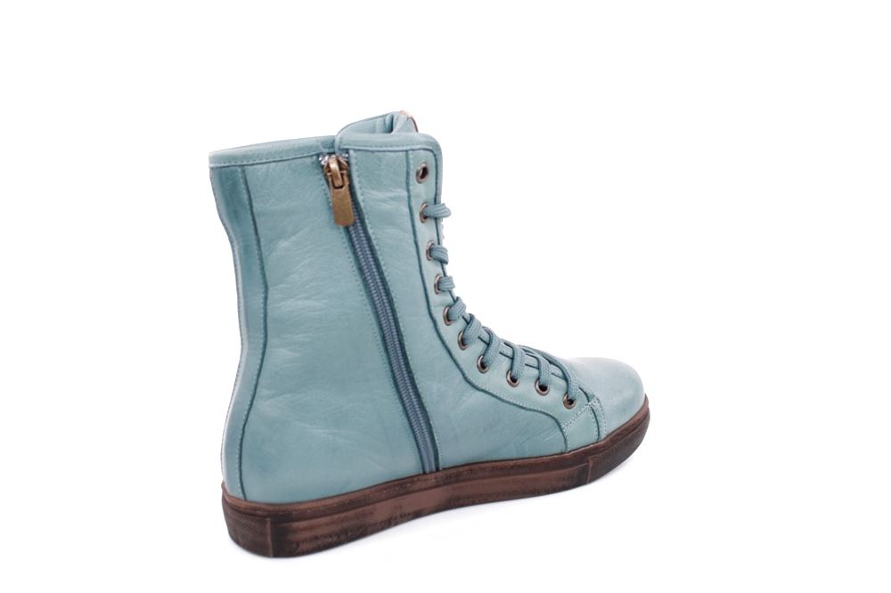Andrea Conti Damen Schnürboots Schnürstiefelette Leder Warmfutter blau S22 0342856797 