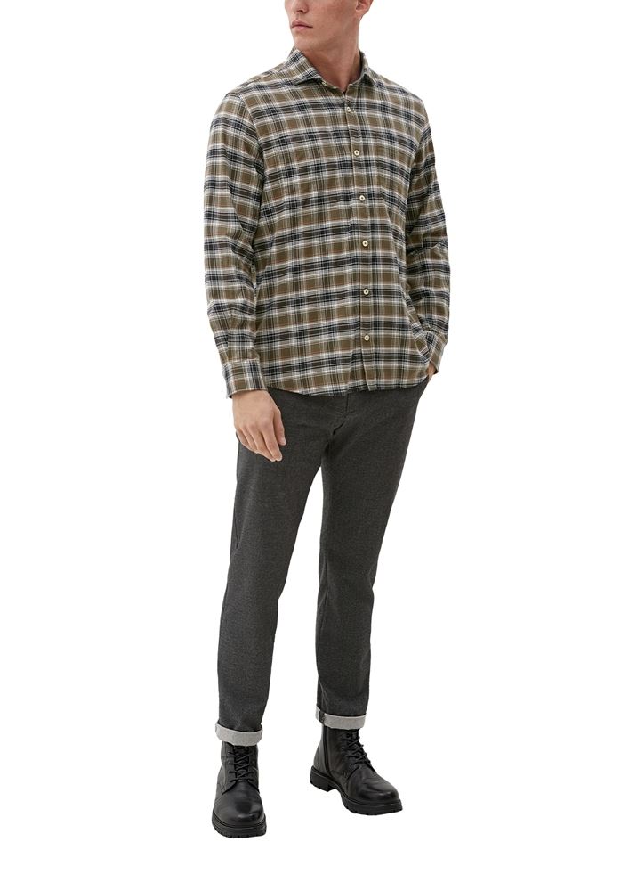 s.Oliver Hemd Regular: Karohemd aus Twill S22 2121004 