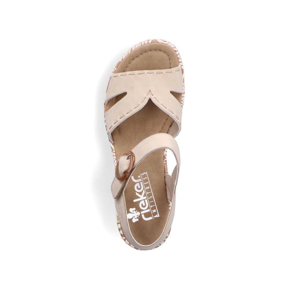 Rieker Damen Keilsandaletten champagner S13  67173-60 