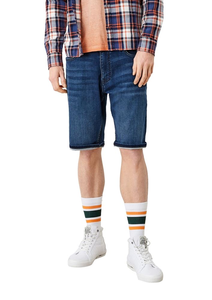 QS designed by Herren Jeans- Shorts blau S12  2111945 