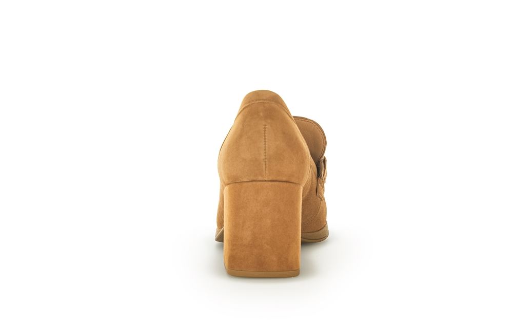 Gabor Trotteur Hochfrontpumps Rauleder Schmuck-detail braun S23 35.292.14 