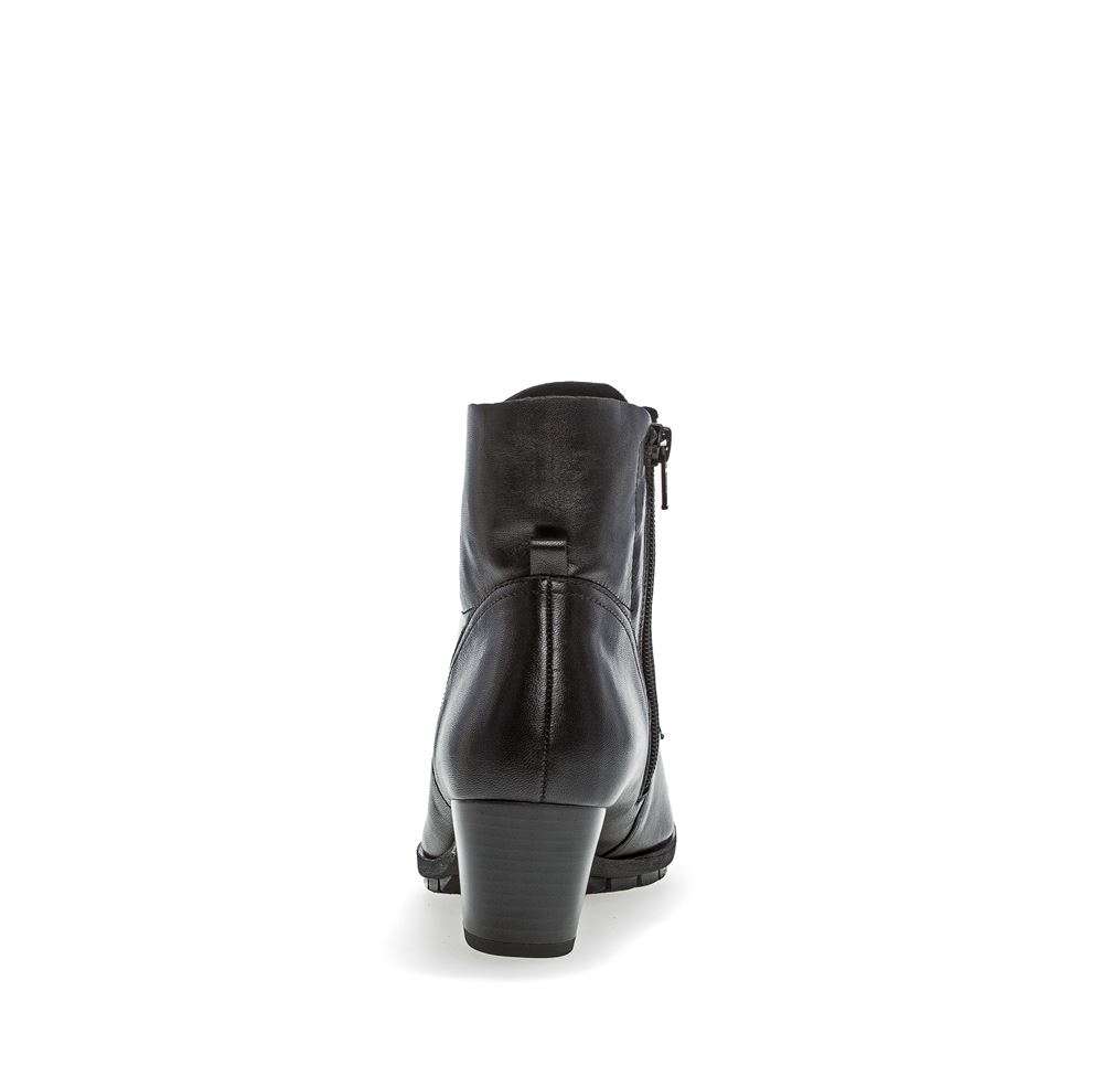 Gabor Schnürstiefelette Leder Comfort- Mehrweite H schwarz S23 36.605.57 