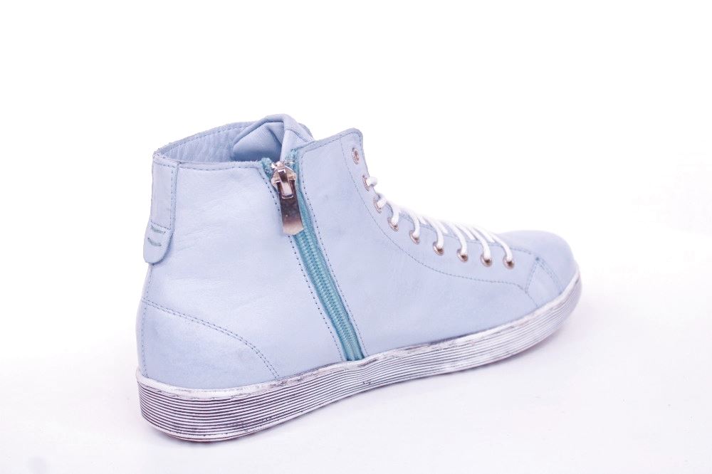 Andrea Conti Sneaker High Leder Reißverschluss blau S12  0341500821 42 | pastellblau | 
