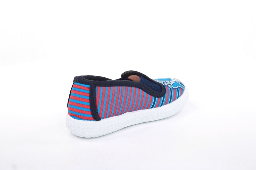 s`knöpfli Kinder Hausschuh Schlupfschuh Hai- Motiv blau S13 V28803 