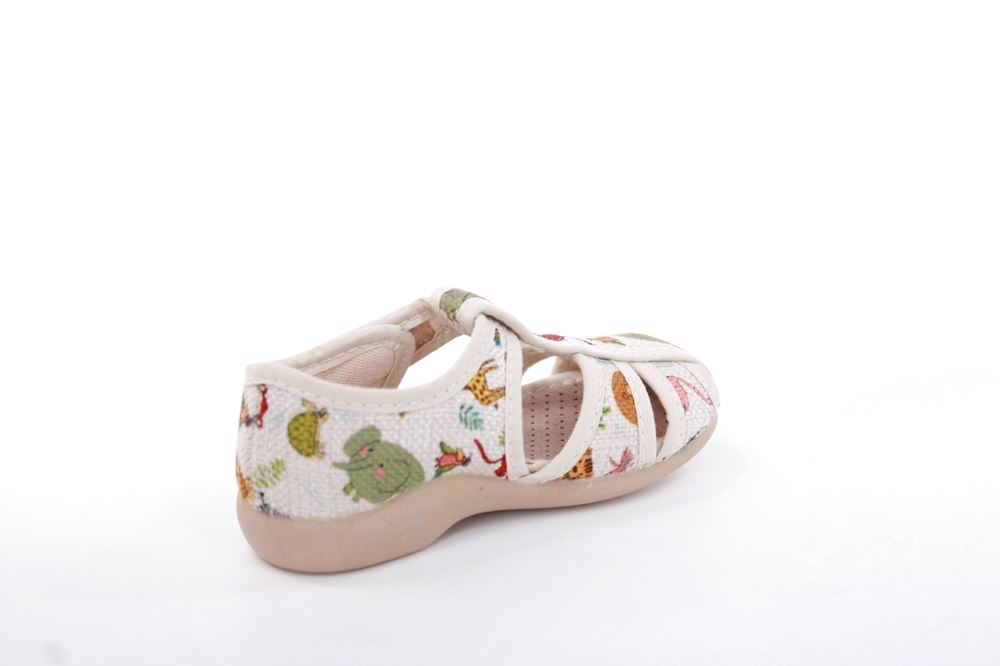 s`knöpfli Kinder Hausschuh Tier- Motiv Klettverschluss beige S13 Z28528 