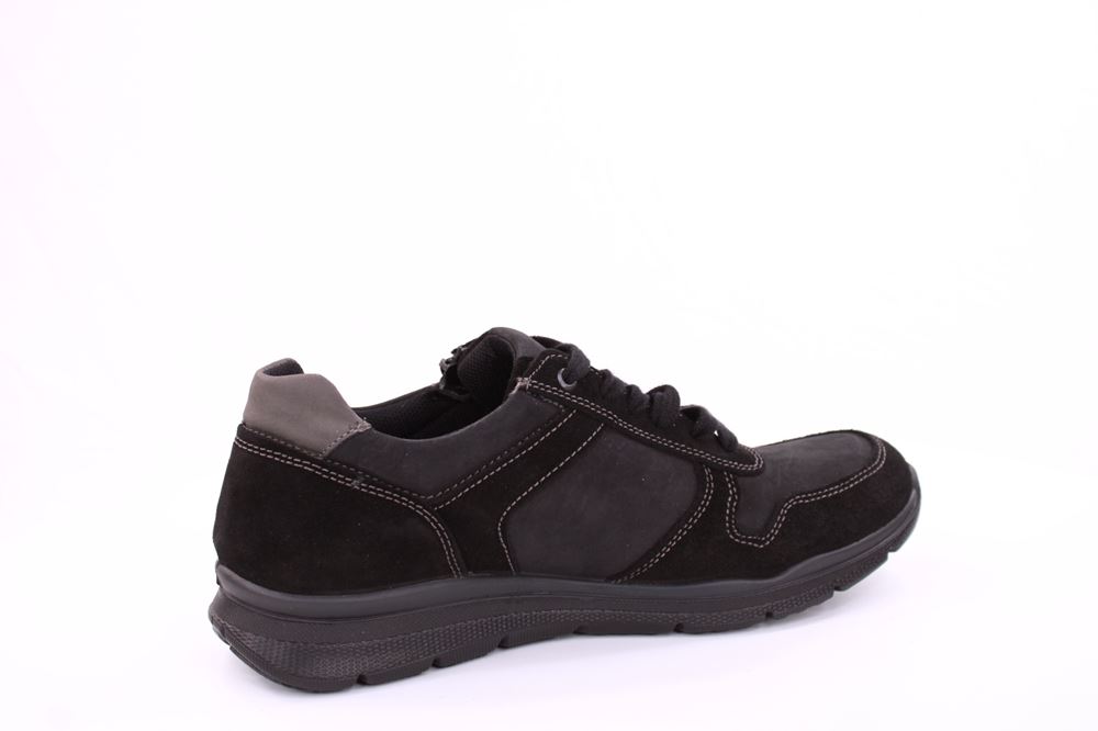 IMAC Herren Schnürschuh Sneaker  Nubukleder bequem schwarz S21 803178 40 | nero | 