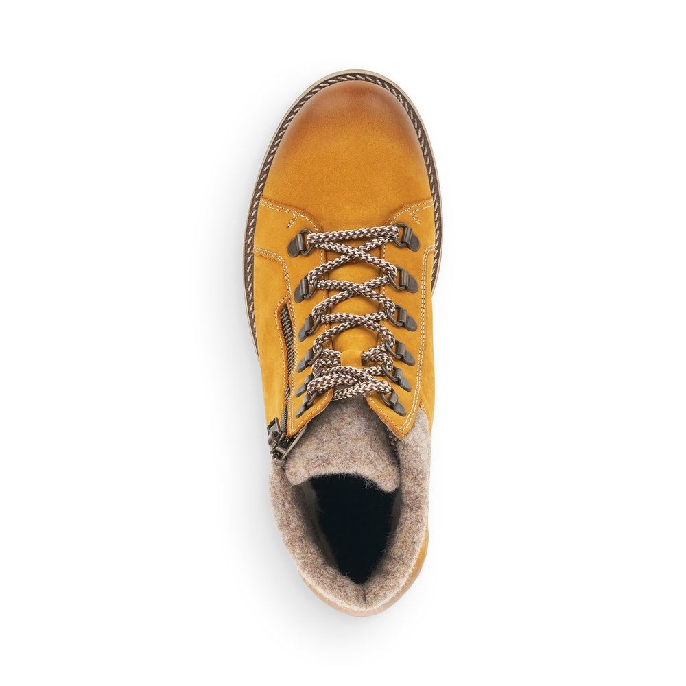 Remonte Damen Schnürboot Schnürstiefelette TEX-Membran gelb S21 D7478-68 36 | mais/wood | F