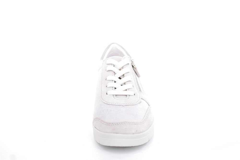 ACO LUNA 18 Damen Sneaker Leder/ Textil Wechselfußbett florales Muster grau S13 863/9309 