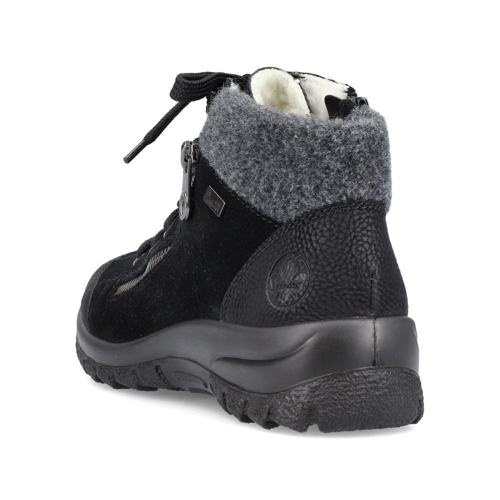 Rieker Antistress Schnürschuh  Rauleder RiekerTEX- Membran schwarz S21 L7132-01 