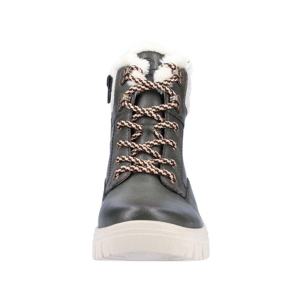 Remonte Damen Schnürboots Schnürstiefel Leder TEX- Membran Warmfutter Schurwolle Wechselfußbett grün S22 D0E71-52 37 | leaf/sand/leaf/ | G
