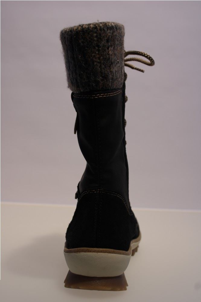 Remonte Stiefel Schnürstiefel Reißverschluss Leder TEX-Membran blau R4371-02 37 | 02 schwarz/nero | 