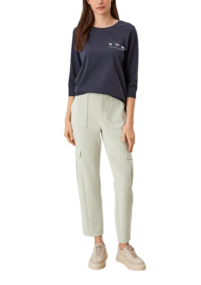 s.Oliver Jerseyshirt mit Frontprint 3/4 Arm 2110442 