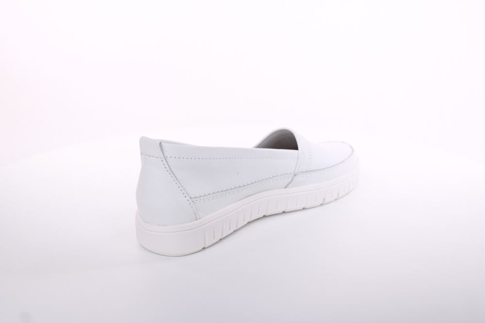 ACO TILDA 06 Damen Slipper Leder weiß, grau  S13 1295/10916 