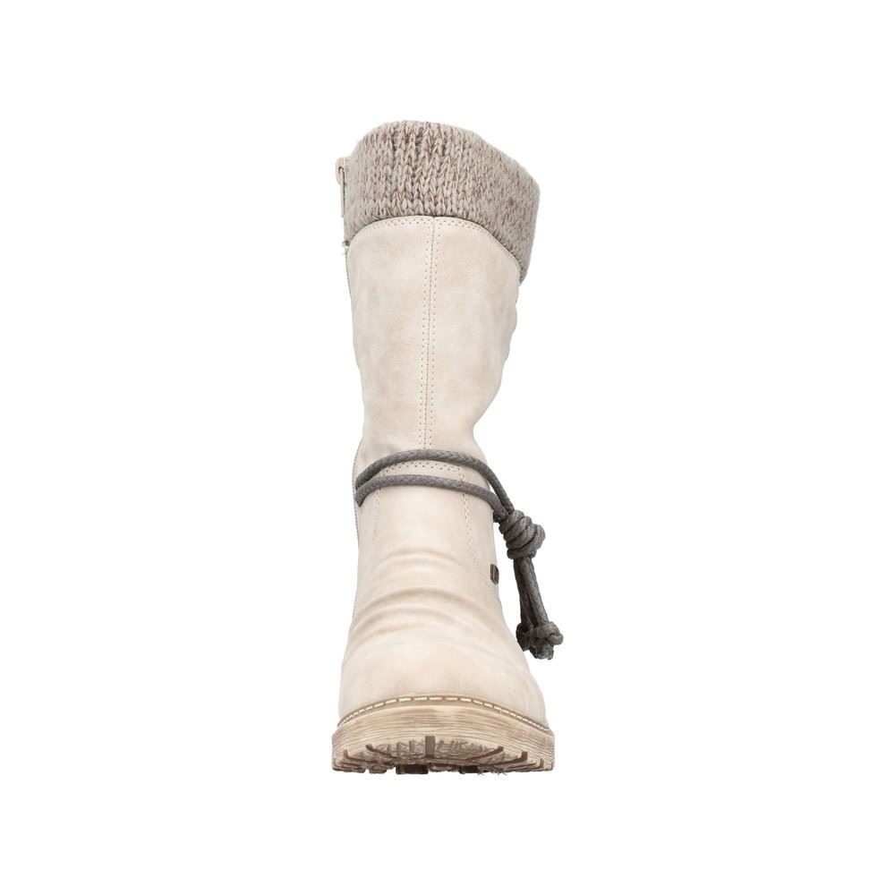 Rieker Antistress Damen Stiefel TEX-Membran Warmfutter Strickbund beige S22 Z4755-60 