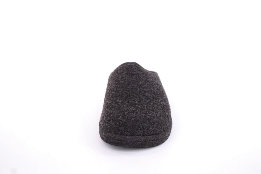 s`knöpfli Herren Hausschuh Pantoffel Filz Filzsohle grau S22 523 