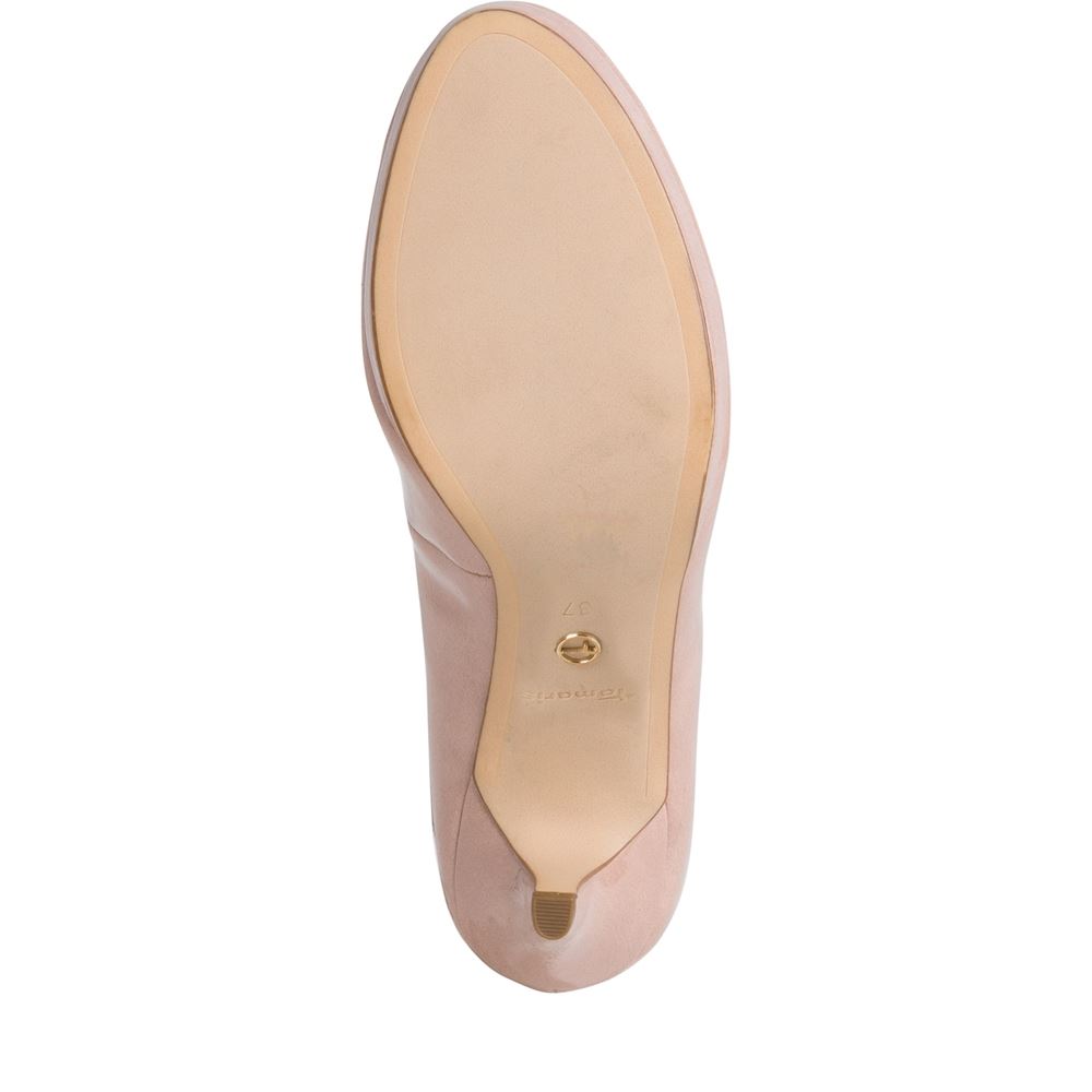 Tamaris Pumps Stiletto- Absatz TOUCHit Fußbett old rose und schwarz S12 1-1-22444-28 