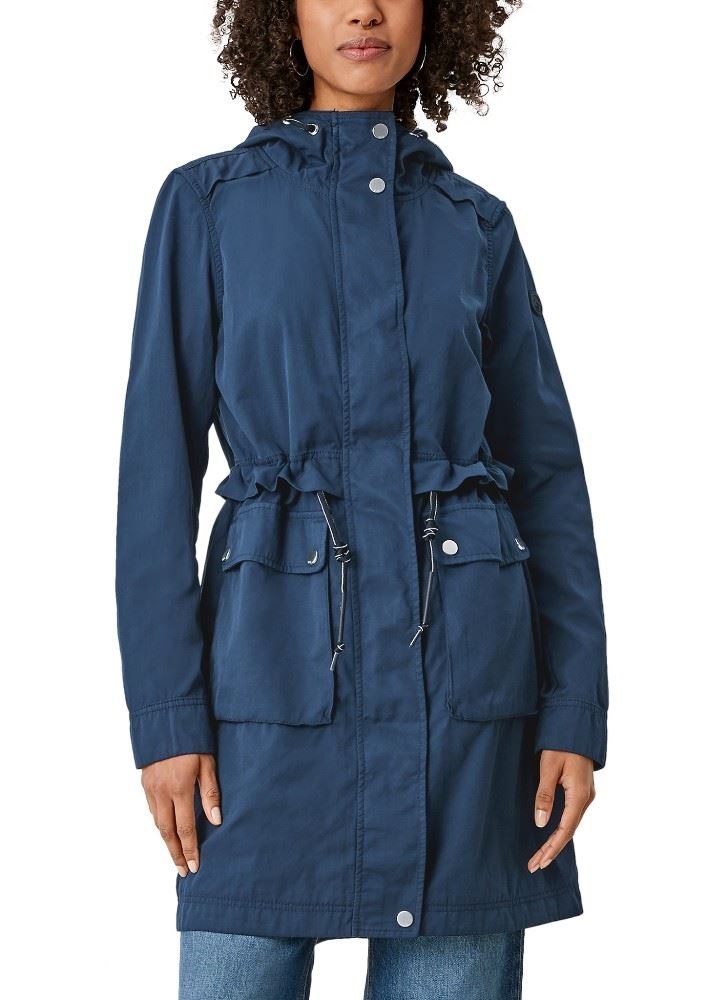 QS designed by Mantel Parka Cargo- Look grün blau S12  2109535 