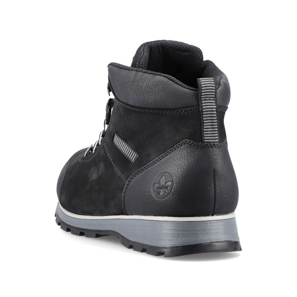Rieker Antistress Herren Schnürboots Rauleder schwarz S21  F5710-00 42 | schwarz/schwarz | G