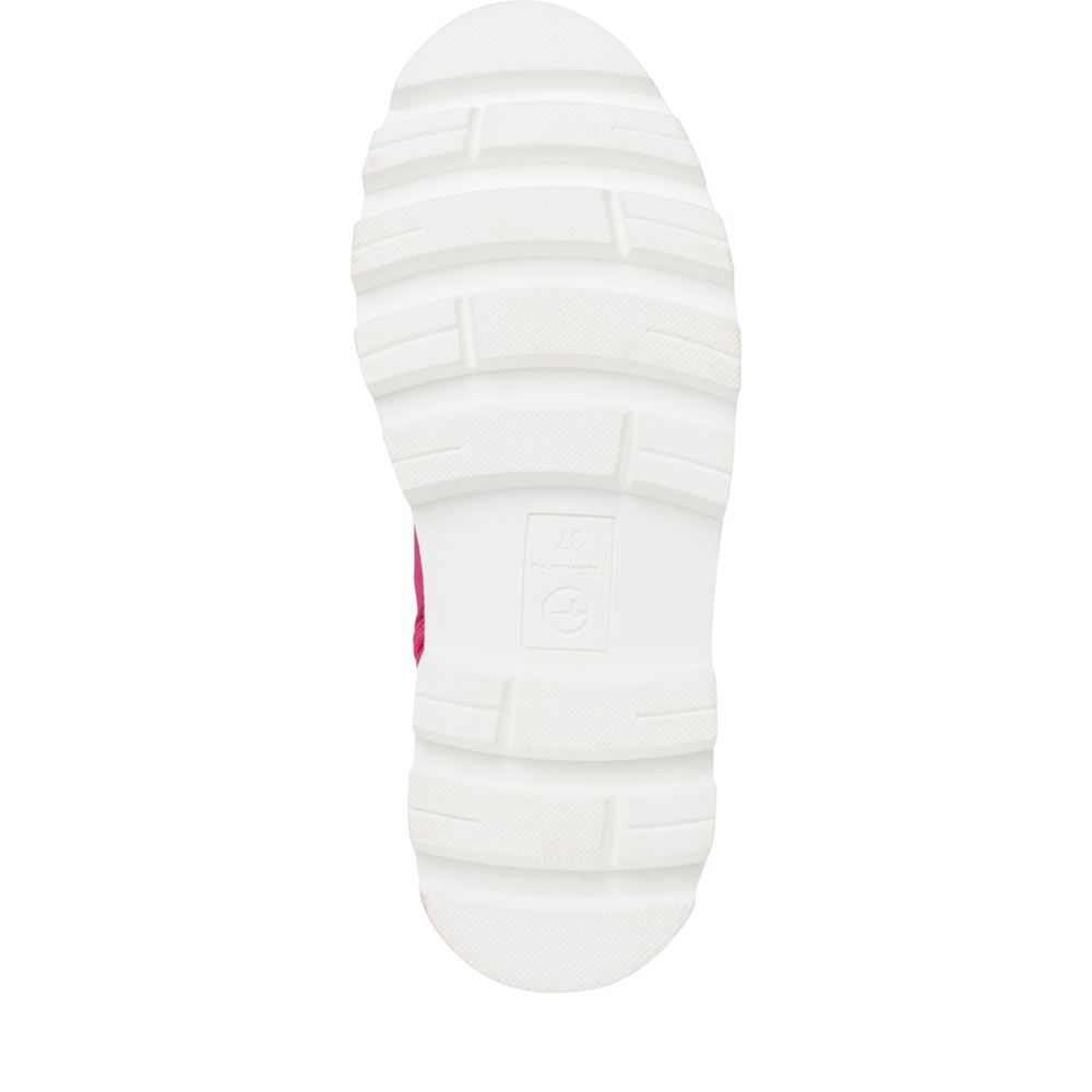 Tamaris Stiefelette Sommer- Boots TOUCHit- Fußbett derbe Sohle fuxia, white leather  S13  1-1-25406-20 