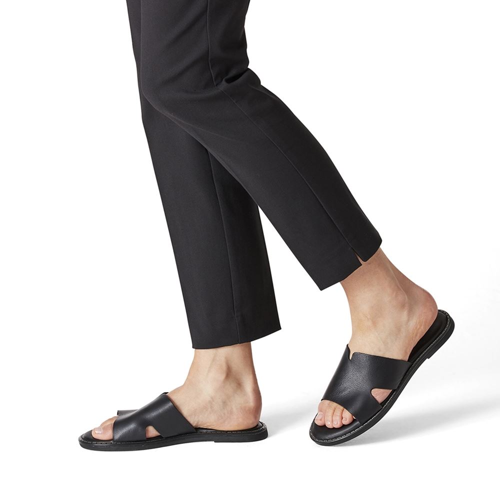 Tamaris Pantolette Leder TOUCHit Fußbett schwarz S12  1-1-27135-28 37 | 001 BLACK | 