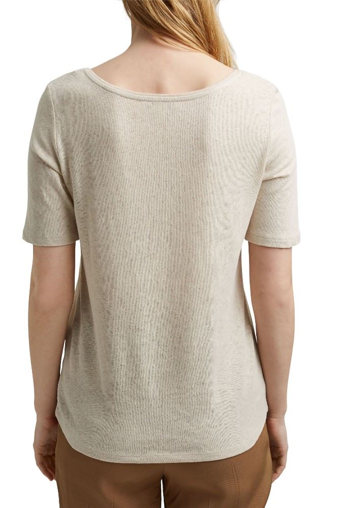 ESPRITLeinen T- Shirt 041EE1K301 L | E110 OFF WHITE | 