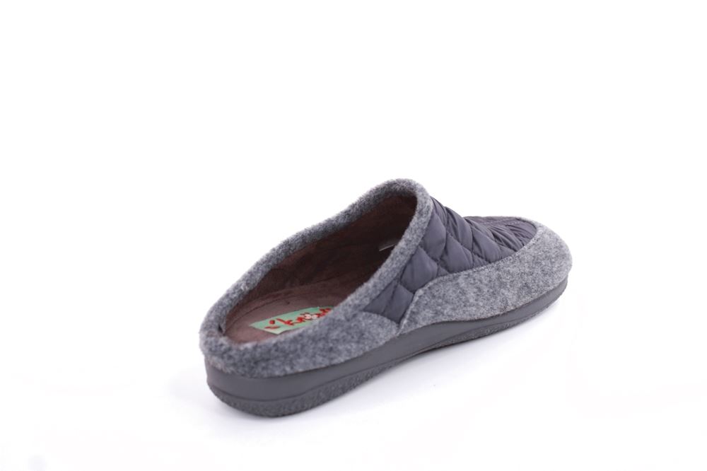 s`knöpfli Damen Hausschuh Pantolette Materialmix grau S22 X10639 38 | gris | 