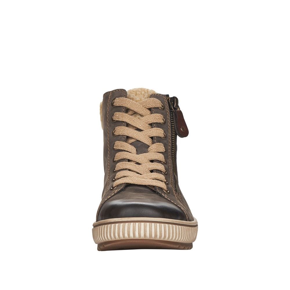 Remonte Damen Schnürschuh Sneaker High Leder TEX- Membrane Wechselfußbett grau S22 D0770-45 