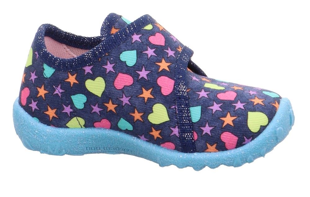 superfit Hausschuh Spotty blau bunt 1-009246-8090 21 | blau | 