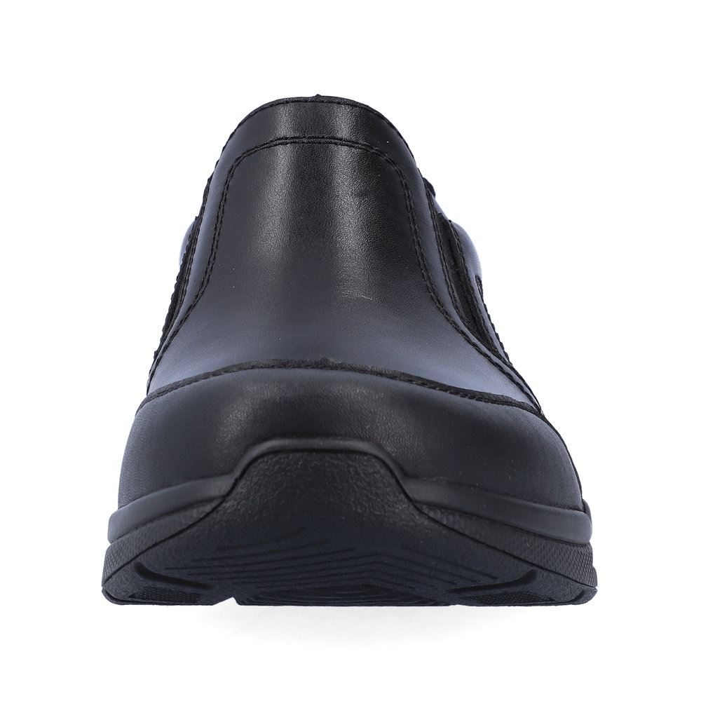 Rieker Antistress Herren Slipper Leder Extraweite Wechselfußbett schwarz S13 14850-01 
