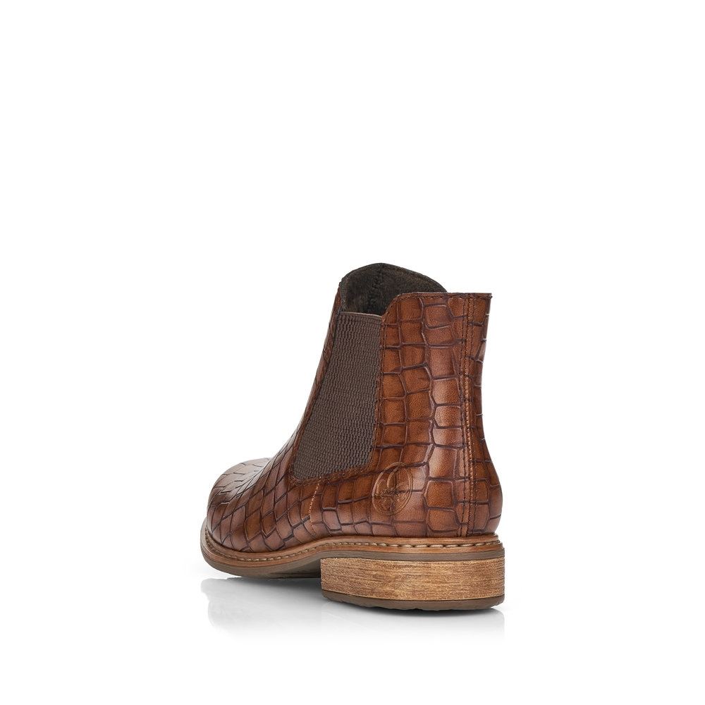 Rieker Antistress Chelsea Boots  Reptilien-Optik braun S21 Z4994-25 39 | palisander/brow | F