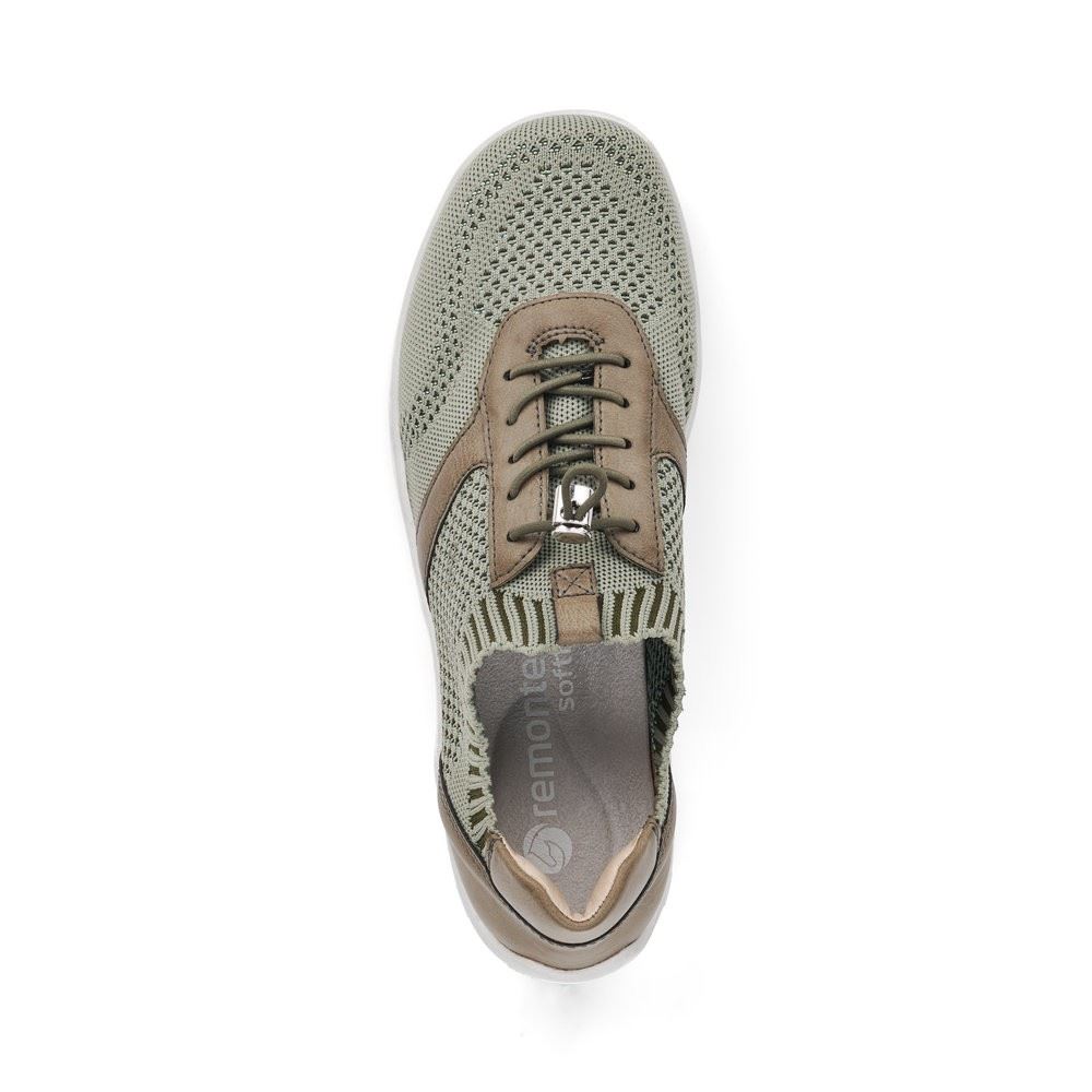 Remonte Sneaker Slipper Halbschuh grün softfoam R3511-54 37 | olive/olive | G
