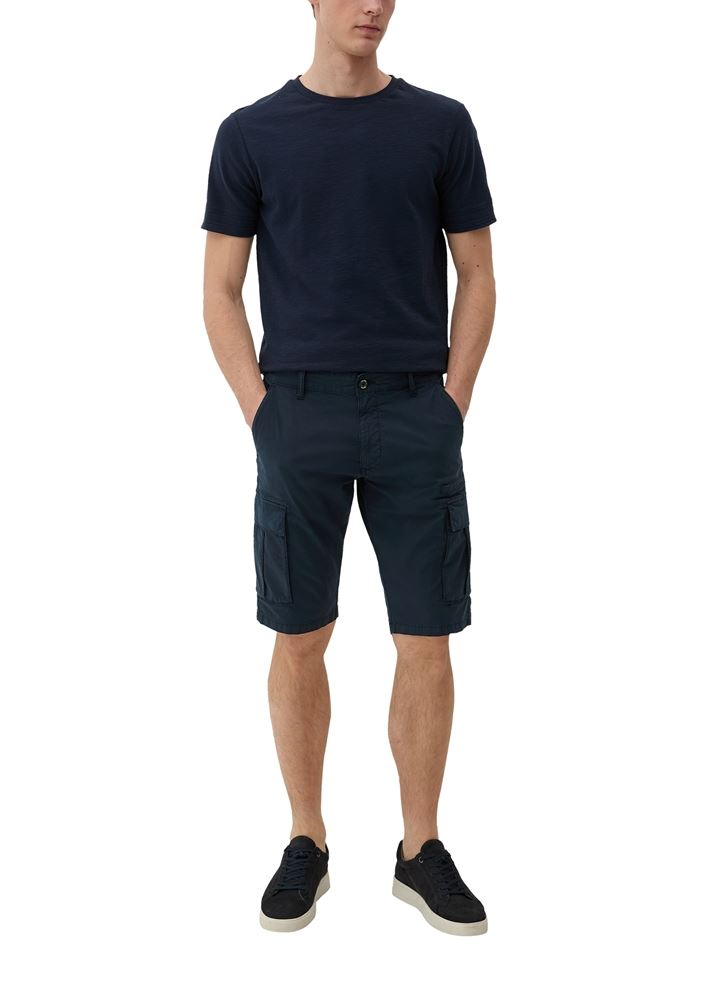 s.Oliver Herren Relaxed: Bermuda mit Cargotaschen blau, braun S13  2132921 