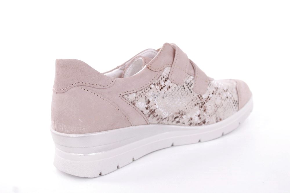 ACO Damen Halbschuh Sneaker LUNA 21 Wechselfußbett Klettverschluss S12 beige  863/9681 