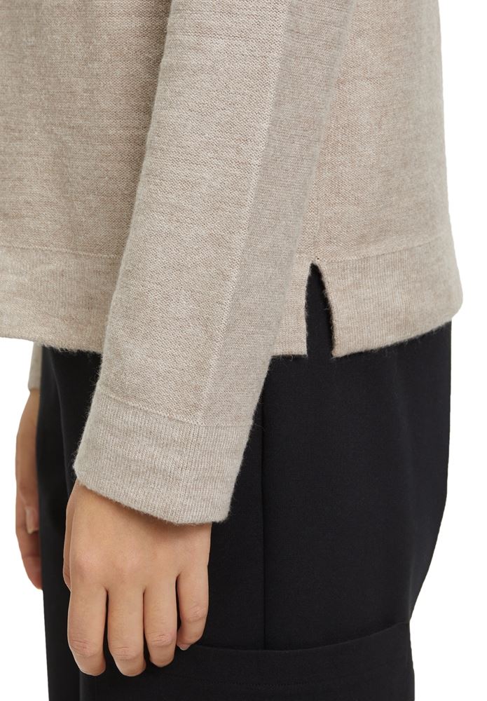 Betty Barclay Strickpullover Turtelneck Strassverzierung beige S22 57571026 40 | 7718 Funghi Mel | 
