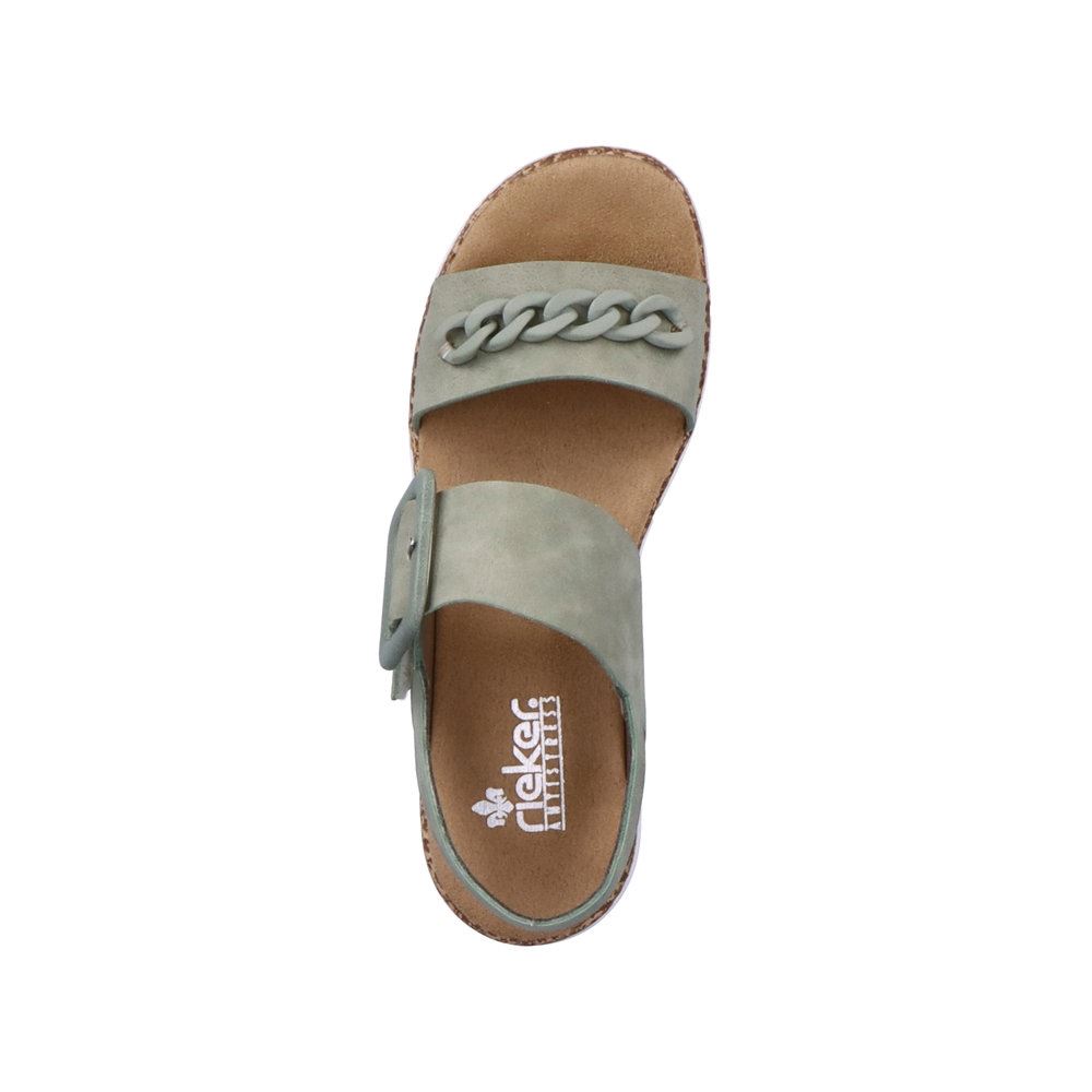 Rieker Damen Riemchensandalen mintgrün Keilabsatz S13  V2350-52 