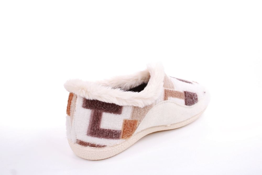 s`knöpfli Damen Hausschuh geschlossen weiß S22 L27995 38 | crudo marron | 