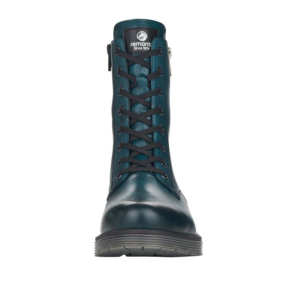 Remonte Schnürboot Schnürstiefelette Leder Warmfutter blau S22 D4871-12 