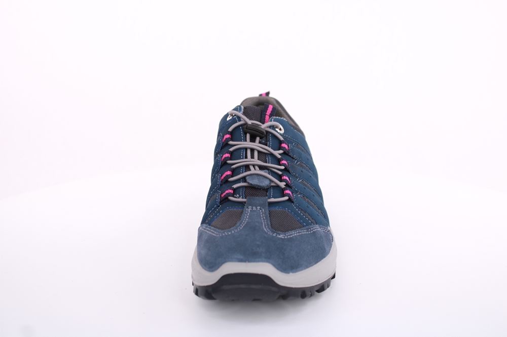 Imac Damen Trekkingschuh Wanderschuh Schnellschnürung Leder/ Mesh blau S13 356740 