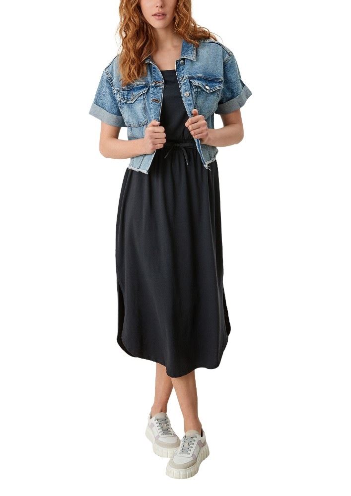s.Oliver Kleid mit Tunnelzug blau und türkis 2114830 