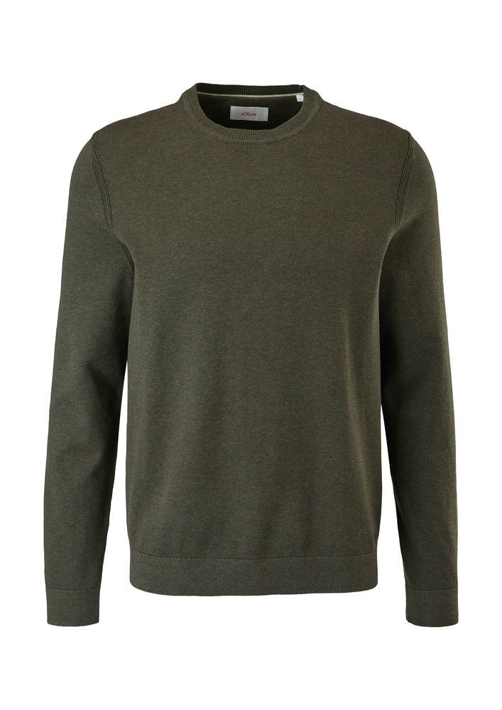 s.Oliver Herren Feinstrickpullover Rippbündchen Baumwolle blau,schwarz S22 2121351 XXL | 79W0 GREEN | 