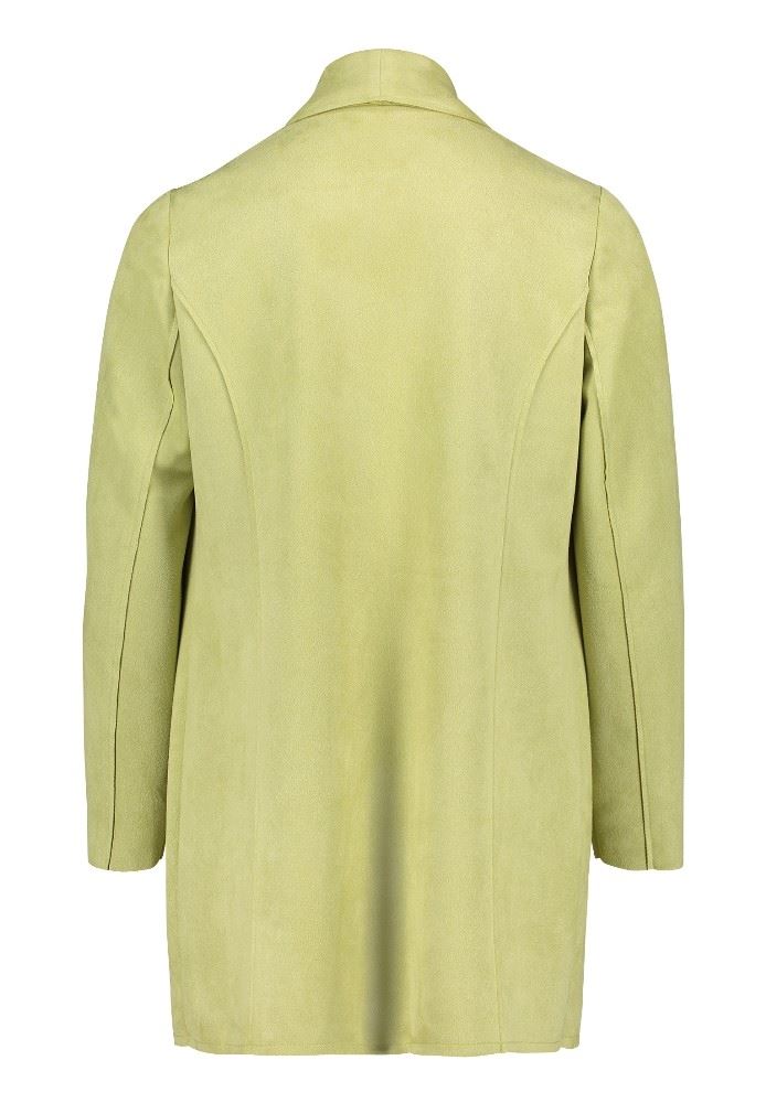 Betty Barclay Blazer Longjacke Velours Schalkragen grün S12 43381194 