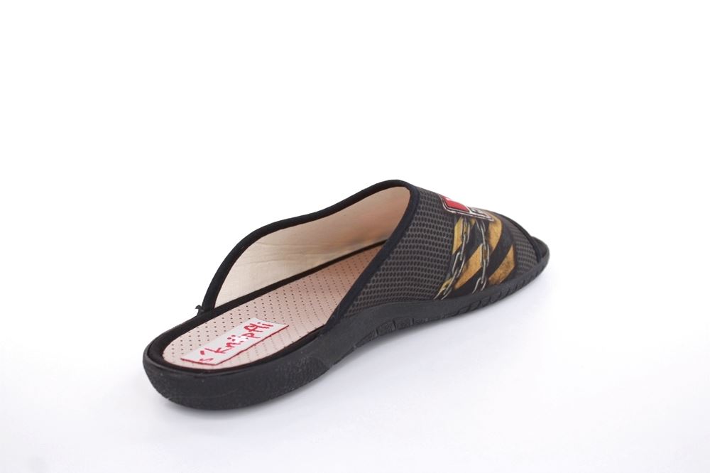 s`knöpli Herren Pantolette Hausschuh schwarz S13 AC10860 