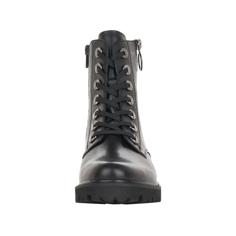 Remonte Damen Schnürstiefelette Leder schwarz S22 D8671-01 