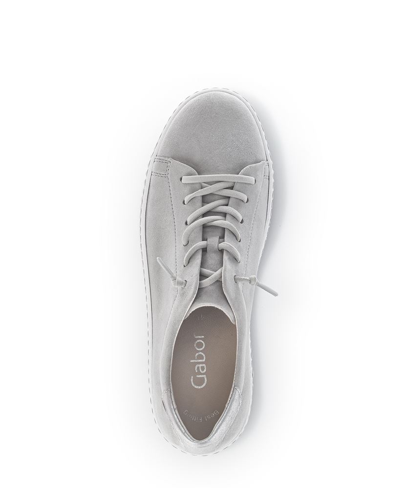 Gabor Sneaker low Rauleder Wechselfußbett grau S13  23.331.19 