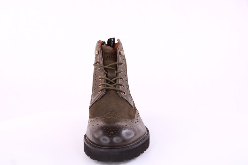 Marc Shoes NATHAN Herren Schnürboot Brogue Lochverzierung grün olive  S21 831631 