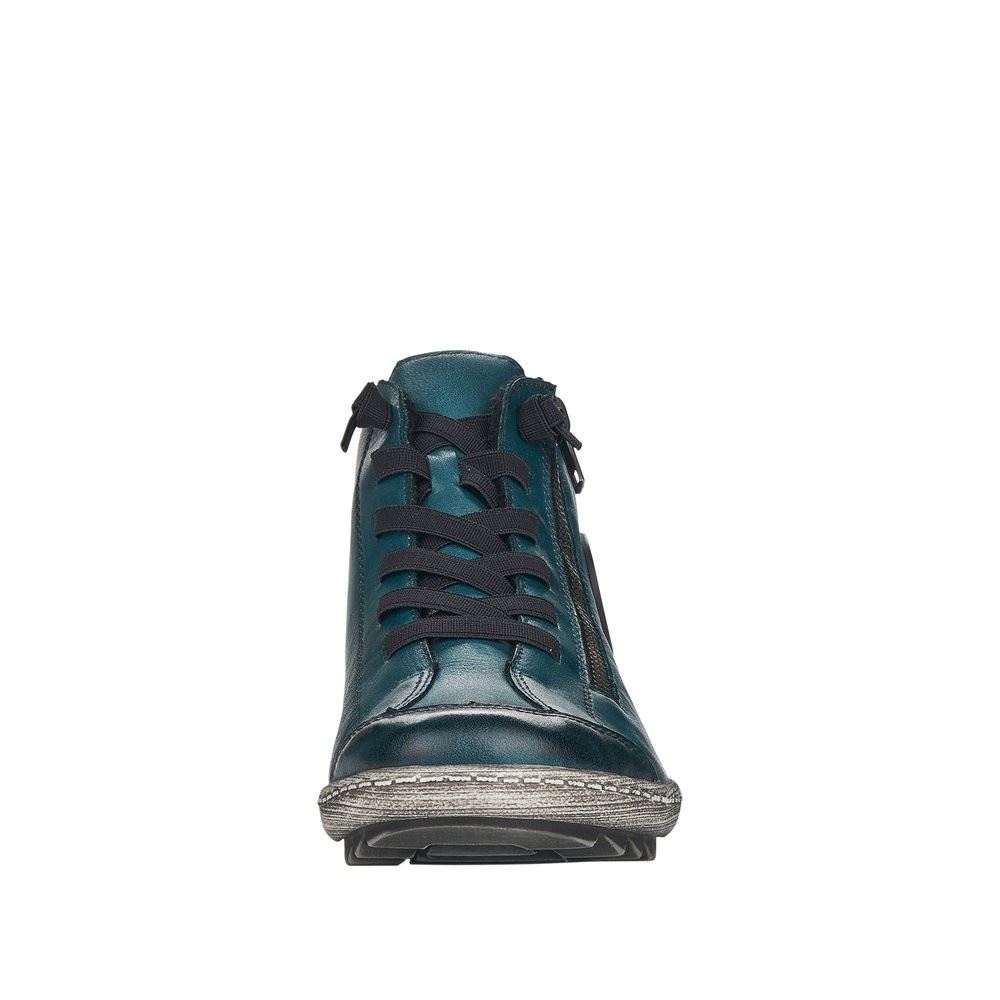 Remonte Schnürstiefelette Schnürboots Elastikbänder Reißverschluss Wechselfußbett grün S22 R1498-12 37 | petrol | G