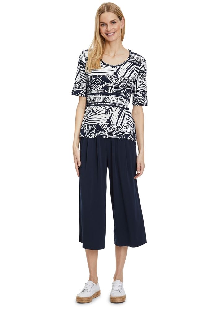 Betty Barclay Culotte elastischer Bund blau S12 65221217 