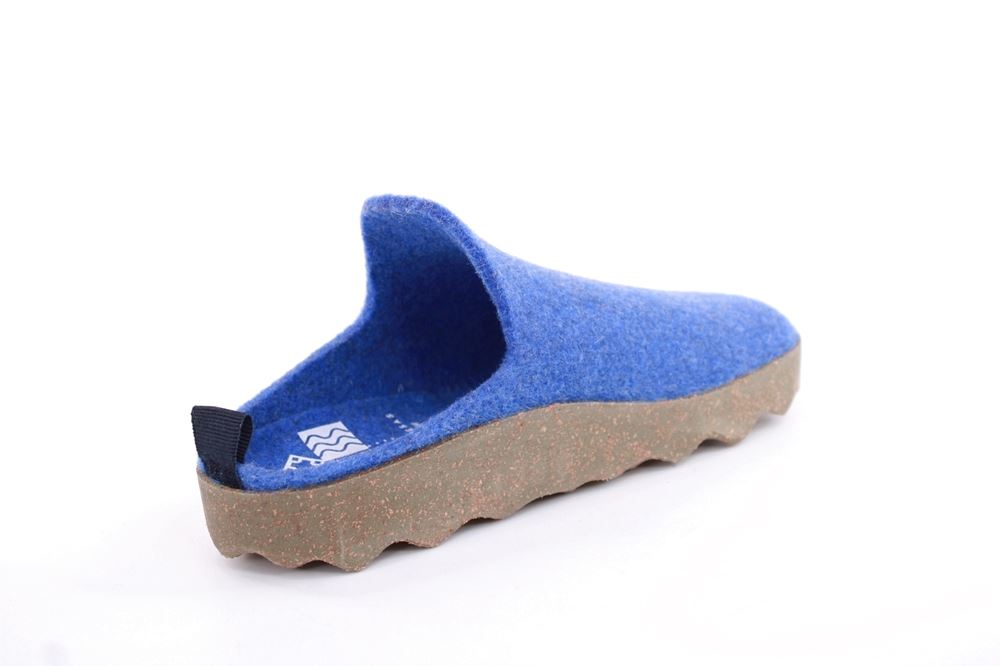 ASPORTUGUESAS Damen Pantolette Wolle Kork vegan Nachhaltig blau S22 P018023052 