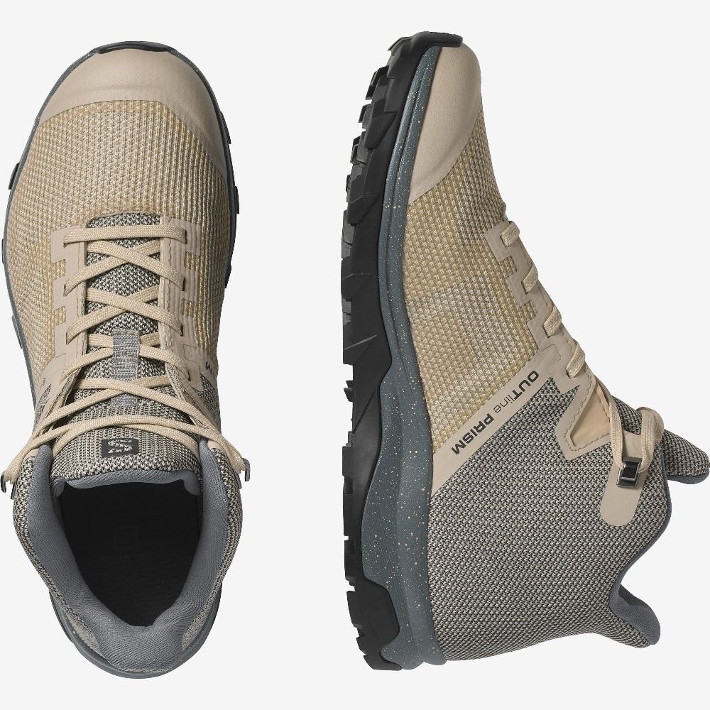 Salomon OUTLINE PRISM MID GORE-TEX  L41305000 4 | safari | 