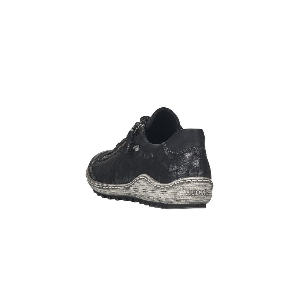 Remonte Halbschuh Sneaker Reißverschluss Tex - Membran schwarz kombi R1402-05 